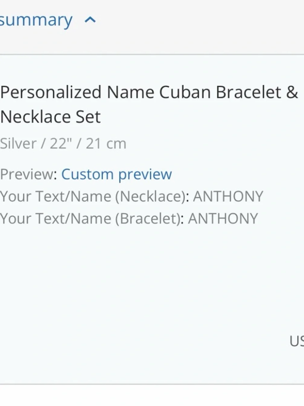 N/A personalized silver